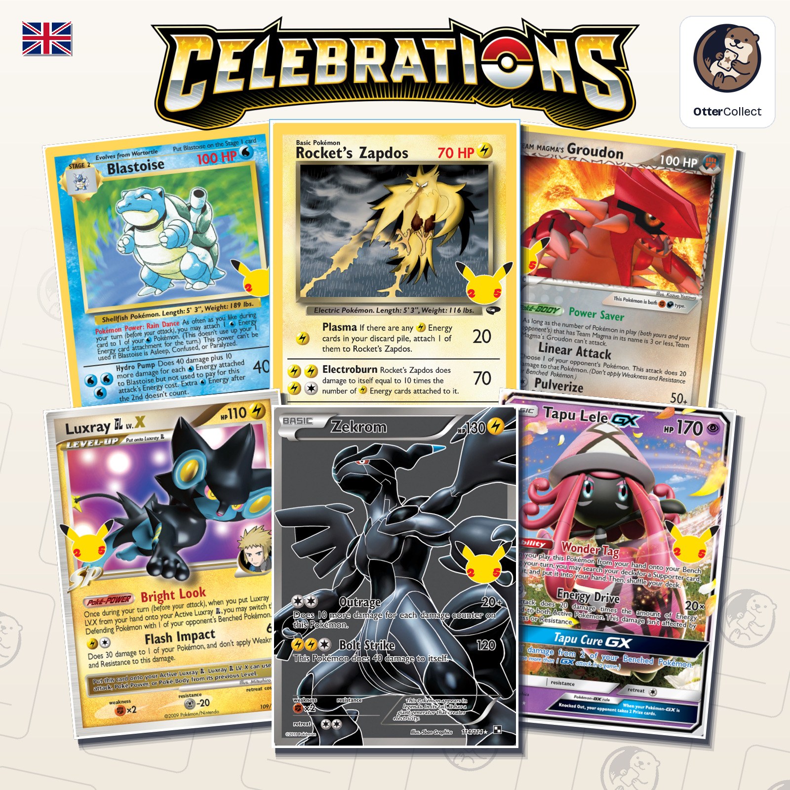 Pokémon TCG Celebrations Classic Collection singles