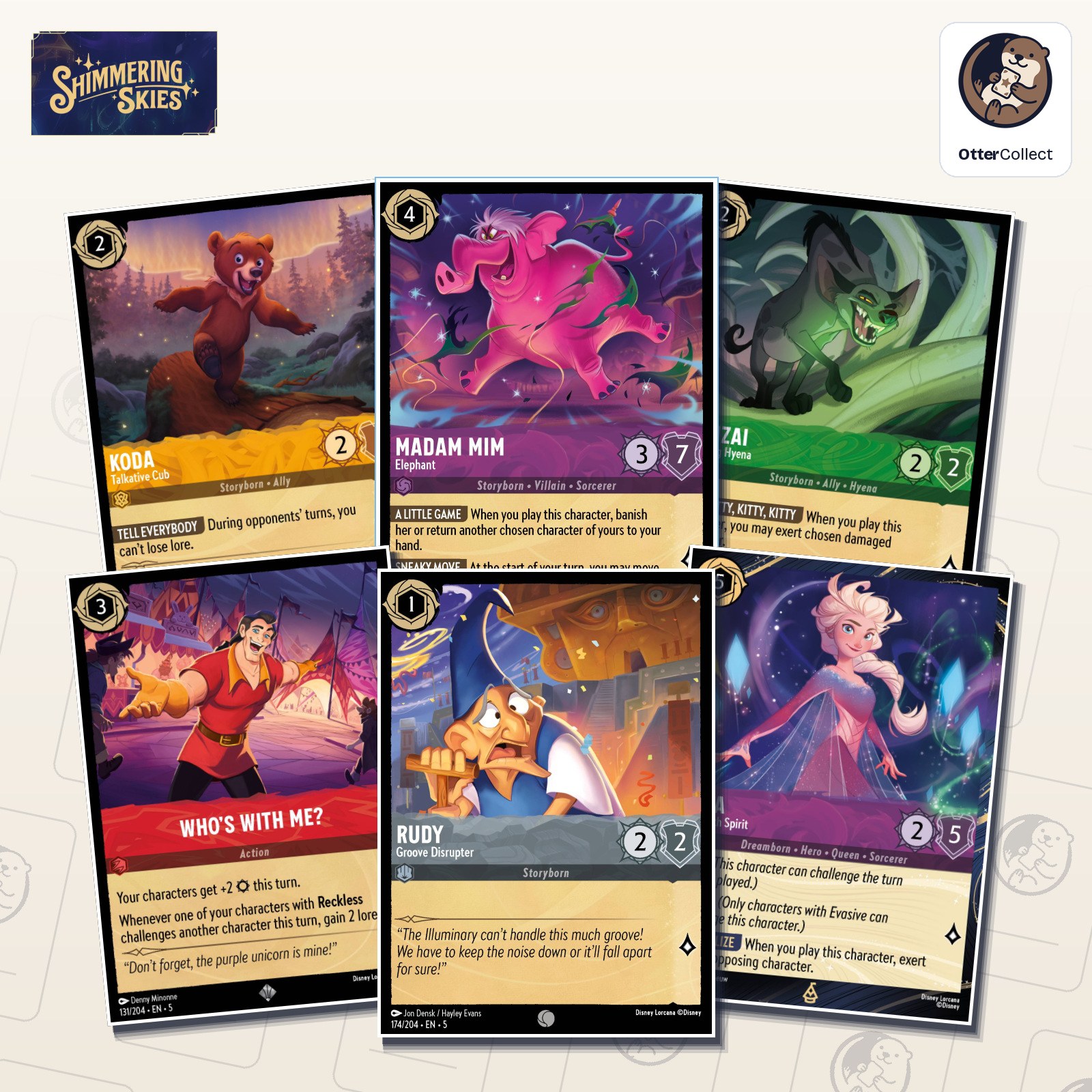 Disney Lorcana Shimmering Skies singles