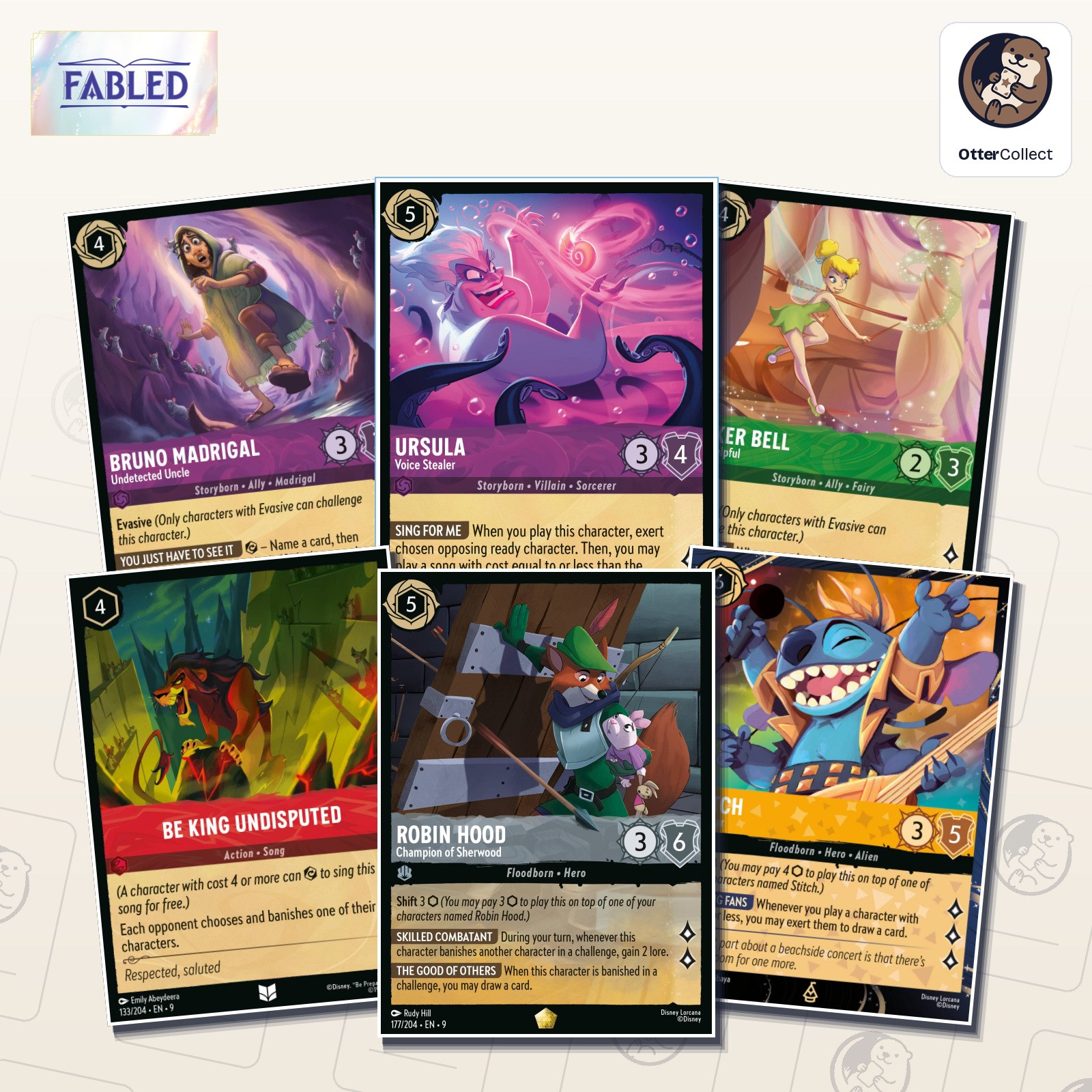 Disney Lorcana Fabled singles