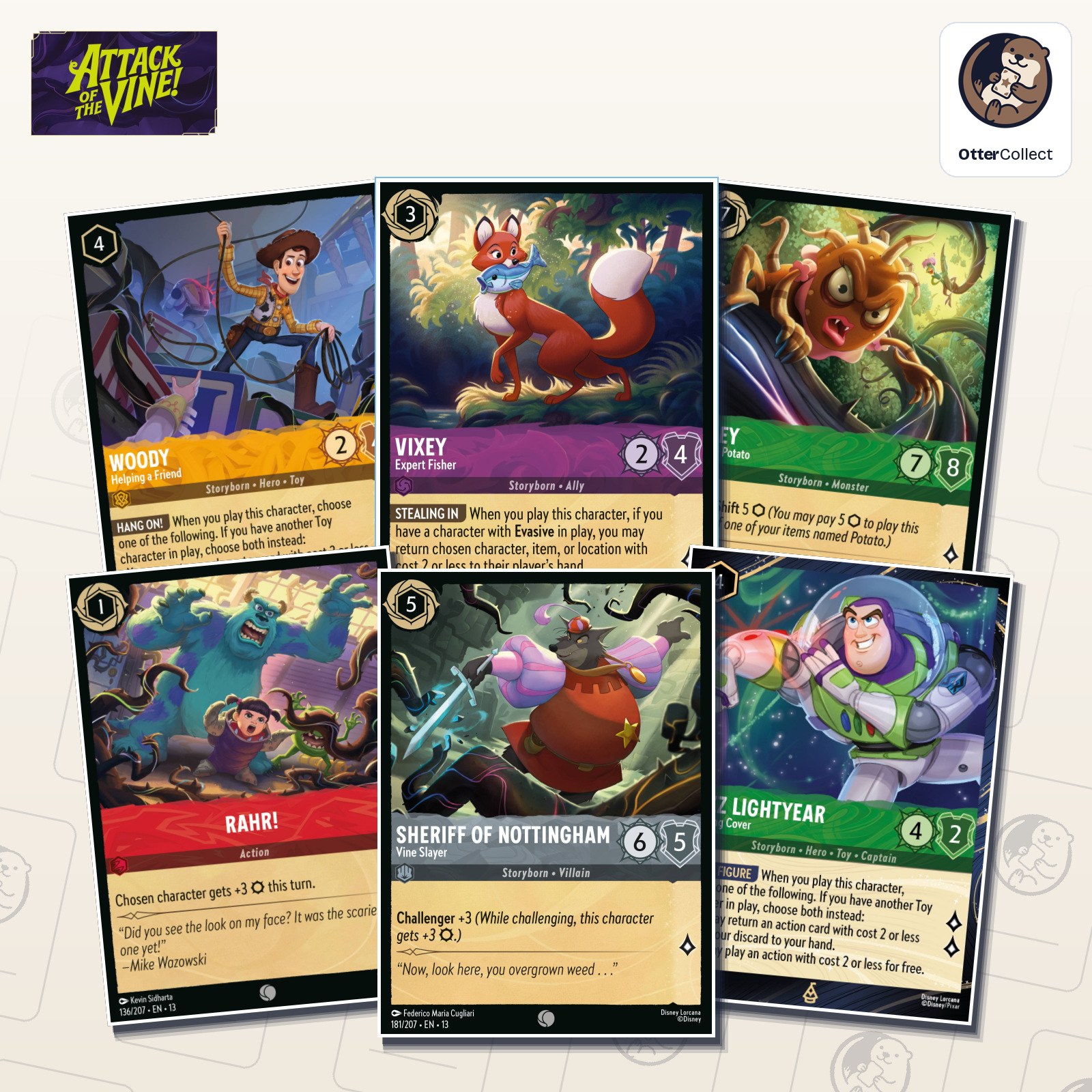 Disney Lorcana Attack of the Vine! singles