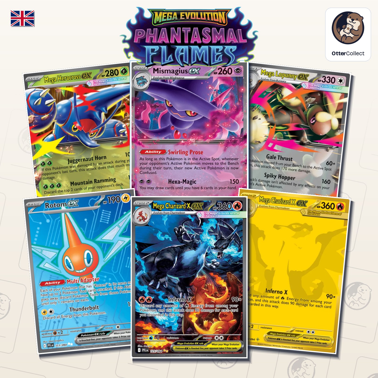 Pokémon TCG Phantasmal Flames singles