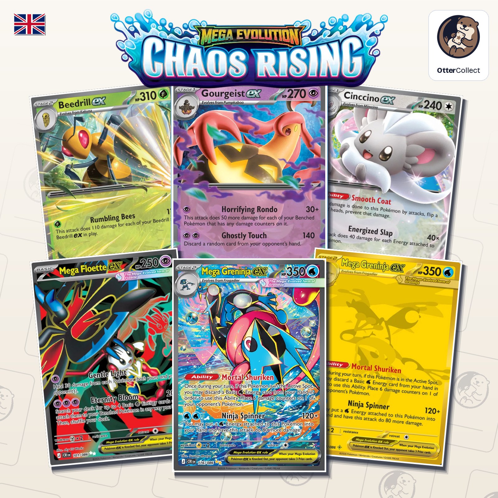 Pokémon TCG Chaos Rising singles