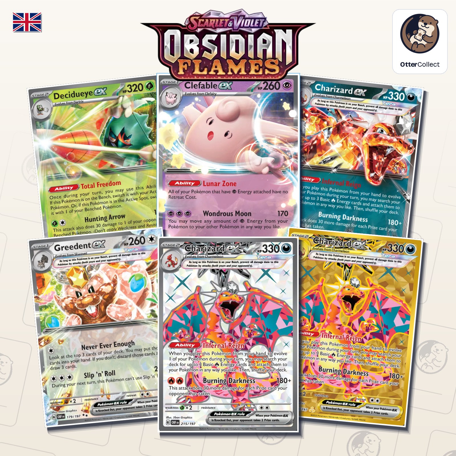 Pokémon TCG Obsidian Flames singles