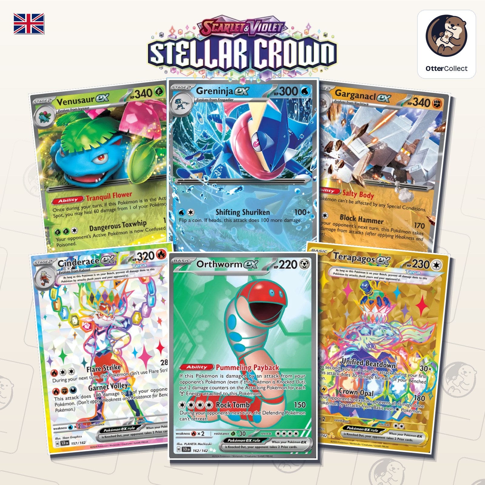 Pokémon TCG Stellar Crown singles