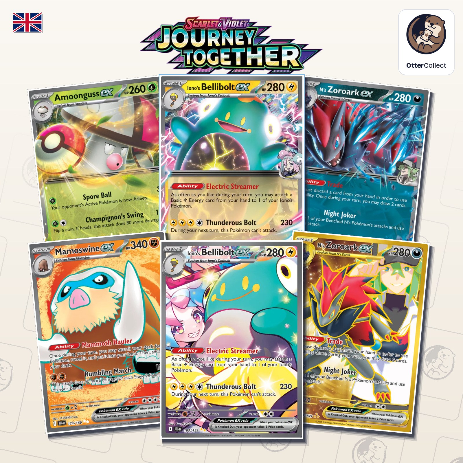 Pokémon TCG Journey Together singles