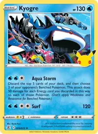 Kyogre 003/025 – Celebrations (CEL), Pokémon card (English)