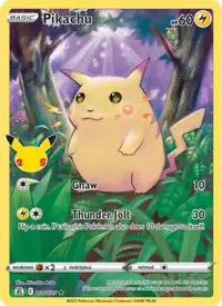 Pikachu 005/025 – Celebrations (CEL), Pokémon card (English)