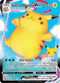 Surfing Pikachu VMAX 009/025 – Celebrations (CEL), Pokémon card (English)