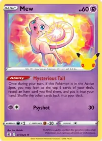 Mew 011/025 – Celebrations (CEL), Pokémon card (English)