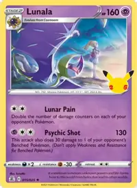 Lunala 015/025 – Celebrations (CEL), Pokémon card (English)