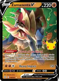 Zamazenta V 018/025 – Celebrations (CEL), Pokémon card (English)