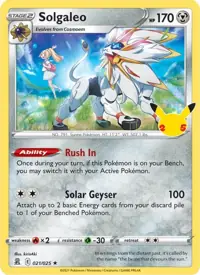 Solgaleo 021/025 – Celebrations (CEL), Pokémon card (English)