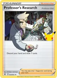 Professor's Research (Professor Oak) 023/025 – Celebrations (CEL), Pokémon card (English)