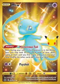 Mew 025/025 – Celebrations (CEL), Pokémon card (English)