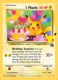 _____'s Pikachu 24 – Celebrations Classic Collection (CEL:CC), Pokémon card (English)