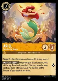 Ariel - Spectacular Singer 002 – The First Chapter, Lorcana card (English)