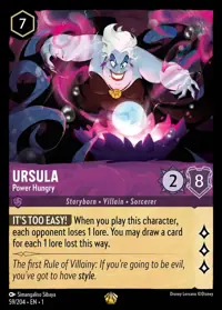 Ursula - Power Hungry 059 – The First Chapter, Lorcana card (English)