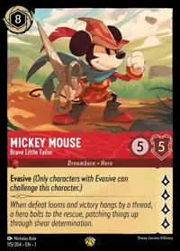 Mickey Mouse - Brave Little Tailor 115 – The First Chapter, Lorcana card (English)