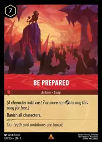 Be Prepared 128 – The First Chapter, Lorcana card (English)