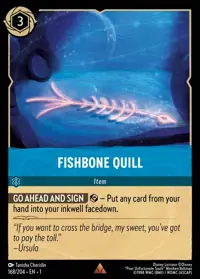 Fishbone Quill 168 – The First Chapter, Lorcana card (English)