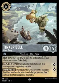 Tinker Bell - Giant Fairy 193 – The First Chapter, Lorcana card (English)