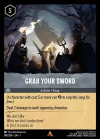 Grab Your Sword 198 – The First Chapter, Lorcana card (English)