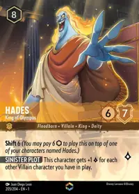 Hades - King of Olympus 205/204 – The First Chapter, Lorcana card (English)