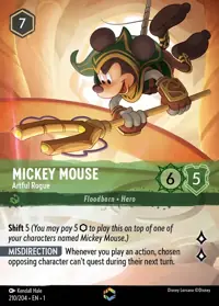 Mickey Mouse - Artful Rogue 210/204 – The First Chapter, Lorcana card (English)