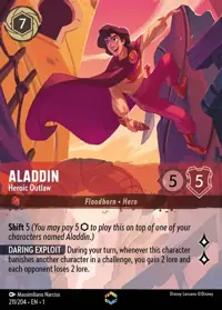 Aladdin - Heroic Outlaw 211/204 – The First Chapter, Lorcana card (English)