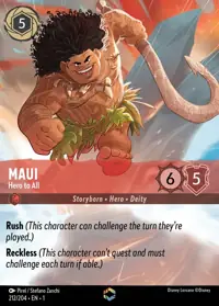 Maui - Hero to All 212/204 – The First Chapter, Lorcana card (English)