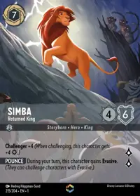 Simba - Returned King 215/204 – The First Chapter, Lorcana card (English)