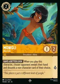 Mowgli - Man Cub 019 – Whispers in the Well, Lorcana card (English)