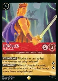 Hercules - Mighty Leader 118 – Whispers in the Well, Lorcana card (English)