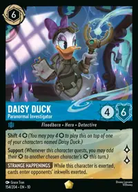 Daisy Duck - Paranormal Investigator 154 – Whispers in the Well, Lorcana card (English)