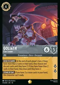 Goliath - Clan Leader 173 – Whispers in the Well, Lorcana card (English)