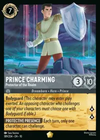 Prince Charming - Protector of the Realm 189 – Whispers in the Well, Lorcana card (English)
