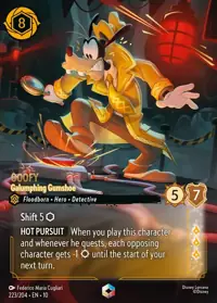 Goofy - Galumphing Gumshoe 223/204 – Whispers in the Well, Lorcana card (English)
