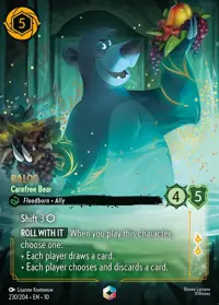 Baloo - Carefree Bear 230/204 – Whispers in the Well, Lorcana card (English)