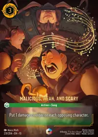 Malicious, Mean, and Scary 231/204 – Whispers in the Well, Lorcana card (English)