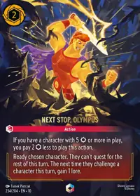 Next Stop, Olympus 234/204 – Whispers in the Well, Lorcana card (English)