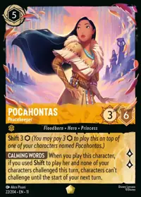 Pocahontas - Peacekeeper 022 – Winterspell, Lorcana card (English)