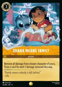 Ohana Means Family 032 – Winterspell, Lorcana card (English)
