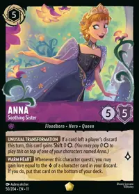 Anna - Soothing Sister 050 – Winterspell, Lorcana card (English)