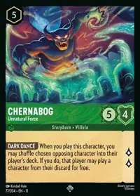 Chernabog - Unnatural Force 077 – Winterspell, Lorcana card (English)