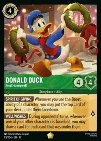 Donald Duck - Fred Honeywell 093 – Winterspell, Lorcana card (English)