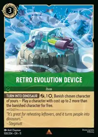 Retro Evolution Device 100 – Winterspell, Lorcana card (English)