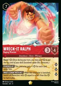 Wreck-it Ralph - Raging Wrecker 103 – Winterspell, Lorcana card (English)