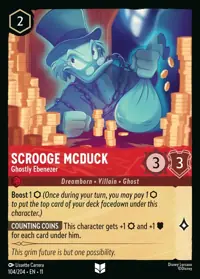 Scrooge McDuck - Ghostly Ebenezer 104 – Winterspell, Lorcana card (English)