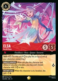 Elsa - Ice Artisan 123 – Winterspell, Lorcana card (English)