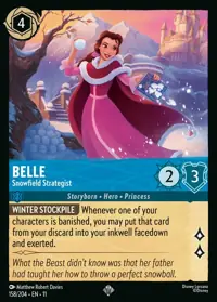 Belle - Snowfield Strategist 158 – Winterspell, Lorcana card (English)